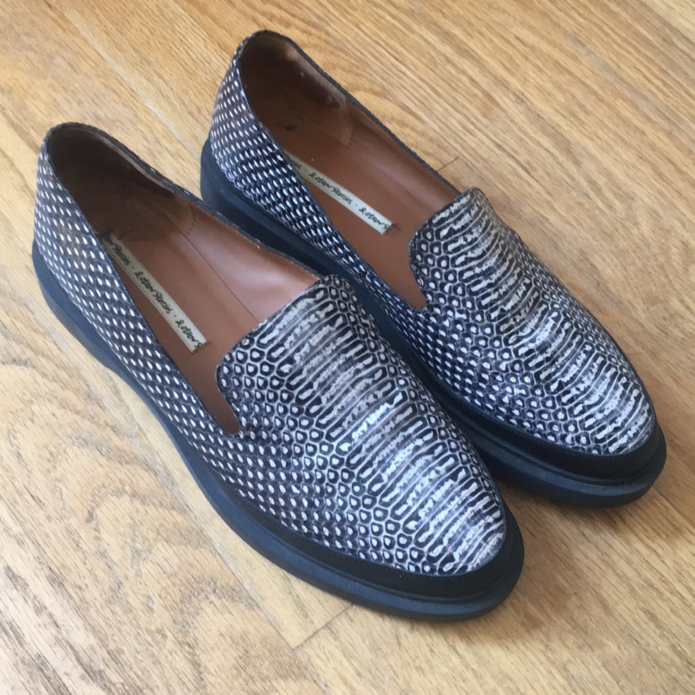 & Other Stories Crocodile Embossed Loafers Sz 38